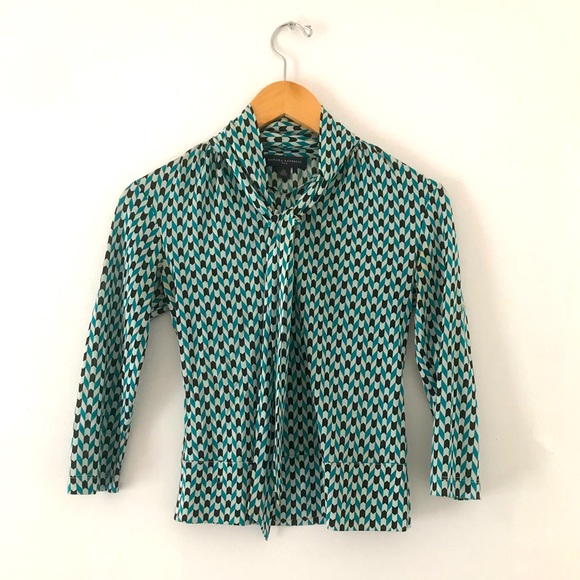 Banana Republic Silk Patterned Blouse XS - Picture 2 of 6